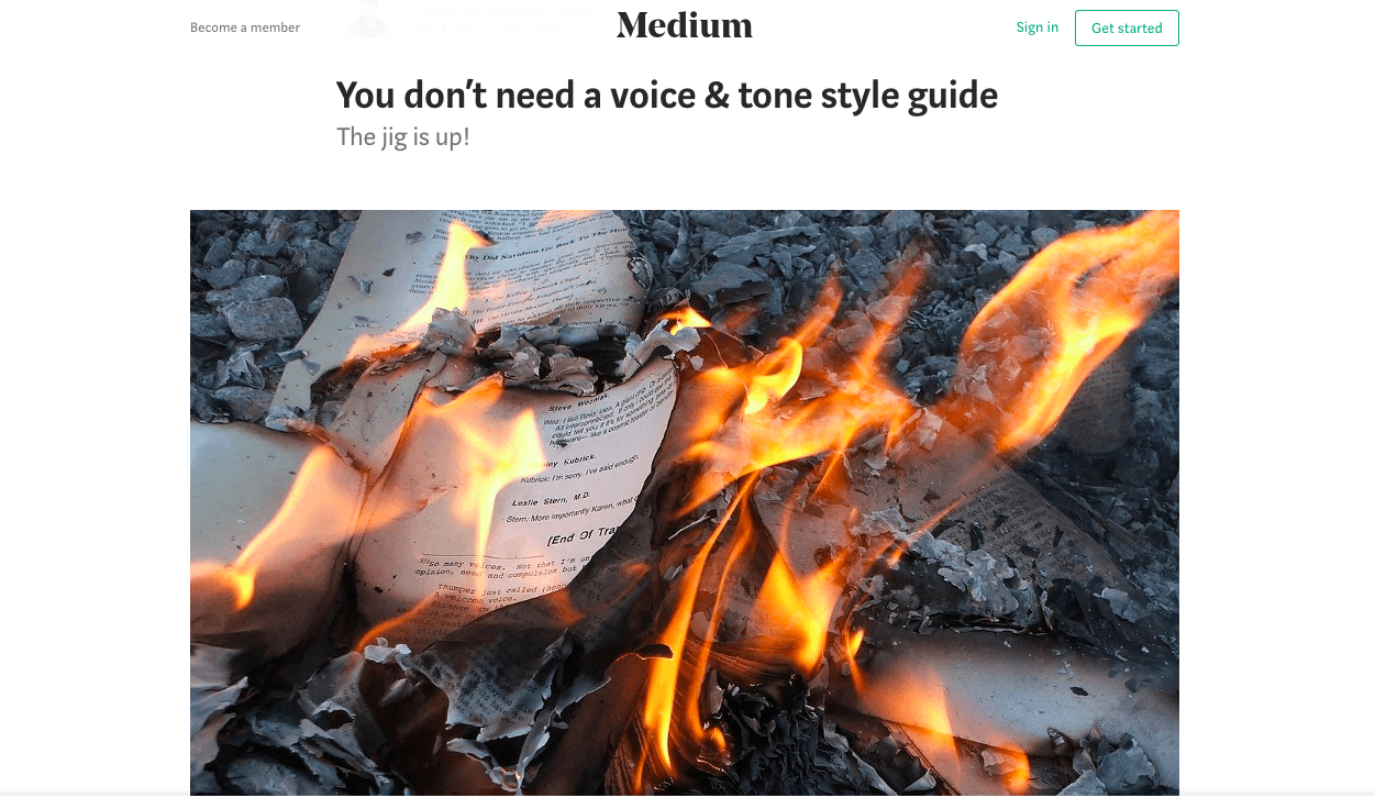 You don't need a style guide