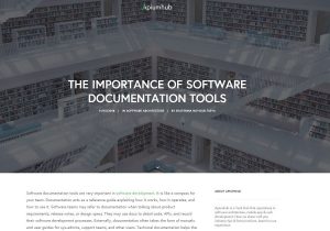The Importance of Software Documentation Tools